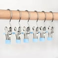 thumbnail image 1 of kladzum Laundry Hook Hangers Clothes Hanger Clips for Closet Organizer Socks Towels Clips Heavy Duty Clothespins Bulks Clothes Hanger Clips Stainless Steel Hook Clip with Hook Storage Clips 15PCS, 1 of 7