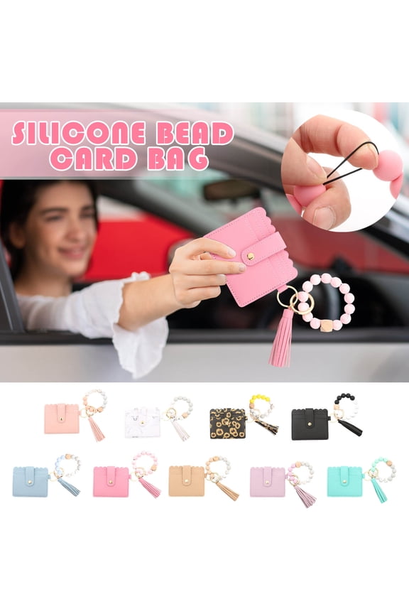 Leather Wallet Keychain Exquisite Women Wallet, Versatile Fashionable Accessory Wallet Keychain with Metal Clasps, Rings, Holiday Birthday Anniversarie Gifts for Women