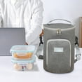 thumbnail image 1 of kladzum Lunch Bag for Men Women, Round Portable Bento Bag Insulated Cooler Bag for Work, Picnic Ice Bag Insulated Bucket Storage Bag, 1 of 5