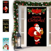 kladzum Merry Christmas Door Cover 72.8"x35.4" Printed Door Curtain Exquisite Background Door Covers Hanging Fabric Christmas Decorations Winter Holiday Gifts
