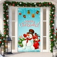 thumbnail image 1 of kladzum Merry Christmas Door Cover 72.8"x35.4" Printed Door Curtain Exquisite Background Door Covers Hanging Fabric Christmas Decorations Winter Holiday Gifts, 1 of 6