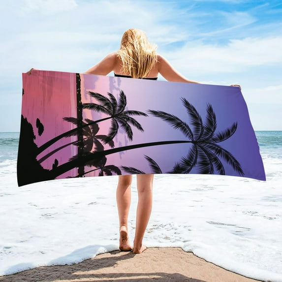 kladzum Microfiber Beach Towel Extra Large 30x60" Bath Towels Lightweight Colorful Towel for Travel, Swimming, Pool, Yoga, Hiking, Camping Accessories Sandproof Beach Blanket