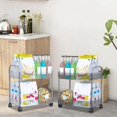 thumbnail image 1 of kladzum Storage Rolling Cart Movable Storage Shelves, Portable Storage Carts with Wheels Large Capacity Transparent Storage Cart for Kitchen, Bathroom, Living Room, 1 of 7
