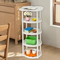 thumbnail image 1 of kladzum Multi-layer Concise Coffee Table Cream Style Storage Shelves Bedside Table, Portable Sofa Side Table Four-leaf Cloud Shelf, Floor-to-ceiling Storage Table Movable Storage Rack, 5Tier, 1 of 6