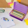 thumbnail image 1 of kladzum Pencil Case, Plastic Pencil Box, Clear Crayon Box Marker Pen Organizer, Large Capacity Storage Container with Snap Lid Stackable and Stylish Office Supplies Storage Organizer Box, 1 of 4