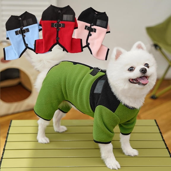 kladzum Pet Dog Clothes Cats Supplies Autumning and Winter Polars Fleece Warm Four Legged Fleece Can Be Traction