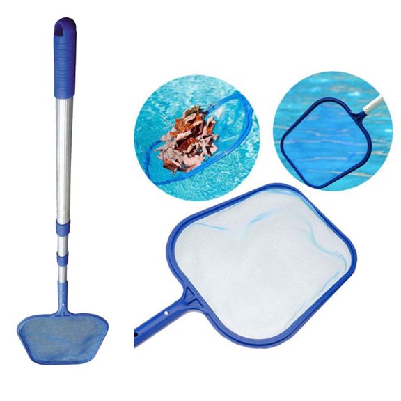 kladzum Pool Cleaning Net, Leaf Rake Mesh Frame Net Skimmer Cleaner Swimming Pool Tool