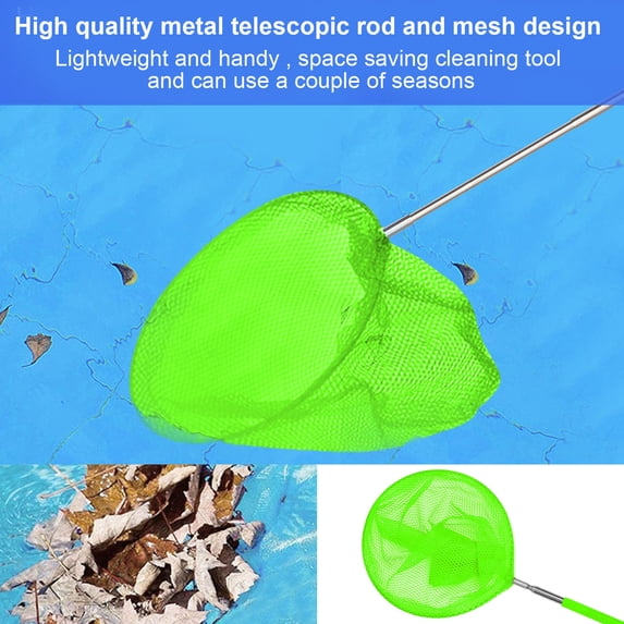 kladzum Pool Cleaning Net Swimming Pool Fishing Net Skimmer Pond Bathtub Leaves with Rod Cleaning