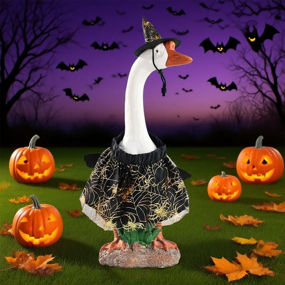 kladzum Porch Goose Outfits Halloween Decorations Halloween Gooses Outfit Clothes for High Cement for Plastic Clothing Porch Clothes Garden Costume
