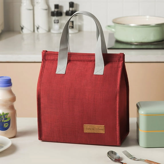 kladzum Reusable Lunch Box for Men/Women, Insulated Lunch Bag Meal Bag Vertical Portable Cationic Bento Bag Insulation Bag Rice Box Bag Large Capacity Lunchbox for Work Office Picnic Beach