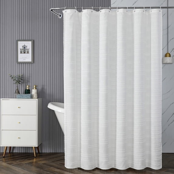 kladzum Shower Curtain 71x71 Inches Strengthen Waterproof Shower Liner with Metal Holes & 12 Rings, Bathroom Shower Curtains Multi-Purpose Curtain for Bath, Kitchen, Shower Room