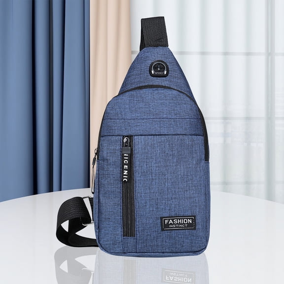 kladzum Small Sling Bag Crossbody Chest Shoulder Sling Purse Strap Travel Bag for Men Women with Earphone Hole Gym Bag