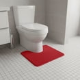thumbnail image 1 of kladzum Soft Foam Bath Mat U Shape Toilet Mats 16x20" Bathroom Rugs Soft Comfortable Water Drying Absorption Non Slide Thick Machines Washable Easier To Dry Dark Shower Mat, 1 of 6