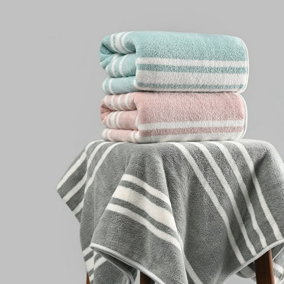 kladzum Striped Towels Soft Absorbent Face Towels Solid Color Thick Bath Towel 30"x13" Fast-Drying Hand Towels for Bathroom, Shower, Kitchen Towels, Gym, Pool, Yoga