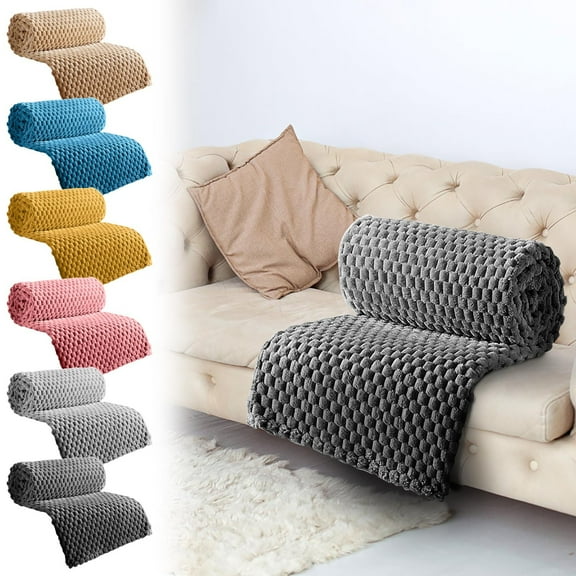 kladzum Throw Blanket for Couch, Super Soft Flannel Blankets, Warm Cozy Blanket 39x59" Fuzzy Lightweight Throws for Couch, Sofa, Bed, Picnic, Travel