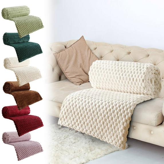 kladzum Throw Blanket for Couch, Super Soft Flannel Blankets, Warm Cozy Blanket 39x59" Fuzzy Lightweight Throws for Couch, Sofa, Bed, Picnic, Travel