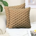 thumbnail image 1 of kladzum Throw Pillow Covers Weaving Snowflake Velvet Solid Color Pillow Office Sofa Lumbar Support Pillow Bedside Support Pillowcase Cushion, 1 of 8