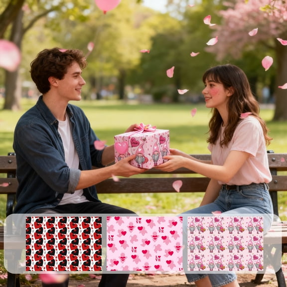kladzum Valentines's Day Sticker Wrapping Paper Party Gift Decorations