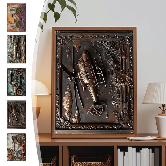 kladzum Wall Decor Hanging Paintings, Metal Iron Sheet Wall Art Paintings Waterproof and Sunburn Protection Hanging Decor Living Room, Bedroom, Office, Dormitory