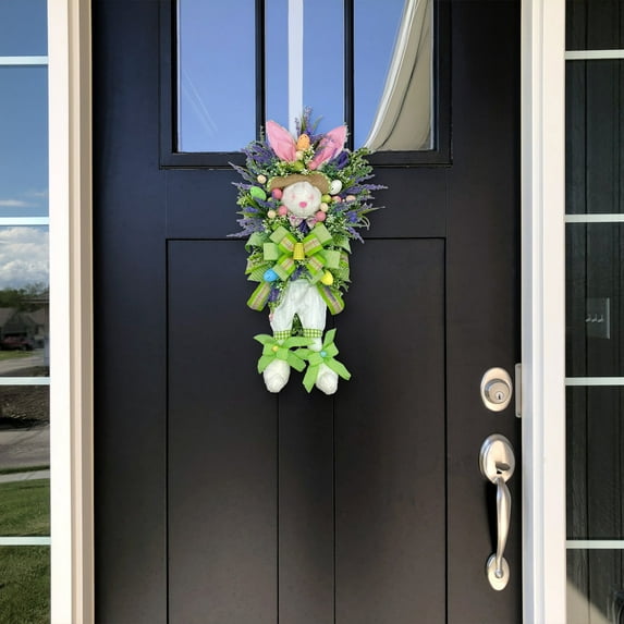 kladzum Wreath Hanger Hooks, Transparent Rosette Hook Transparent Hook Behind Door, Over The Door Hooks, Indoor Outdoor Hooks for Hanging Welcome Sign, Front Door Decor