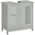 kleankin Modern Under Sink Cabinet with 2 Doors, Pedestal Under Sink ...