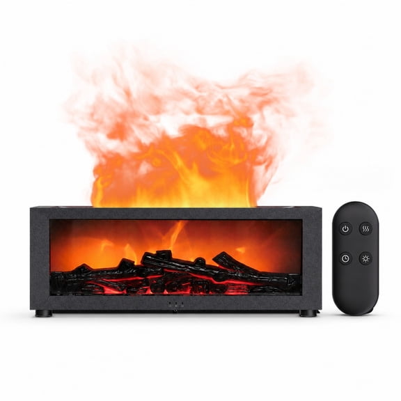 kleolum flame diffuser,kleo lum fireplace diffuser,7 Color LED Ambient Lights, Simulated Campfire Atmosphere, Releases Calming Fragrance to Ease Stress, Ideal for Bedroom & Indoor Night Use