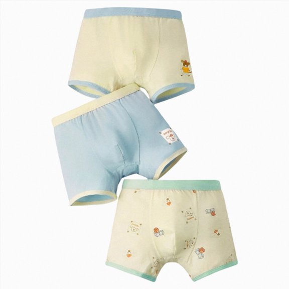 kmaduk 3 Pack Cotton Boys Boxer Briefs Toddler Underwear Comfort Lightweight Breathable Stretch Flex Underwear for Boy