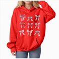 thumbnail image 1 of kmaduk Girls Long Sleeve Hooded Sweatshirt Thick Graphic Hoodie Cute Pullovers Tops (Red, 7-8 Years), 1 of 4