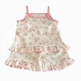 thumbnail image 1 of kmaduk Girls Toddler Baby Summer Clothes 3 6 12 18 Months 2T 3T 4T 5T Girls Outfits Sleeveless Tank Top and Shorts Set Pink,Size 6-12 Months, 1 of 4