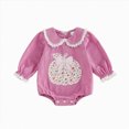 thumbnail image 1 of kmaduk Infant Baby Girl Halloween Romper Dress Pumpkin Long Sleeve Ruched Bodysuit Jumpsuit with Headband Set Cute Clothes (Red,6-12 Months), 1 of 4