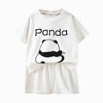 thumbnail image 1 of kmaduk Kids Clothes, Baby Outfits, Baby Clothes, Summer Girl's Set Round Neck Short Sleeve Shorts Loose Casual Two Piece Set size 2-3 Years, 1 of 5