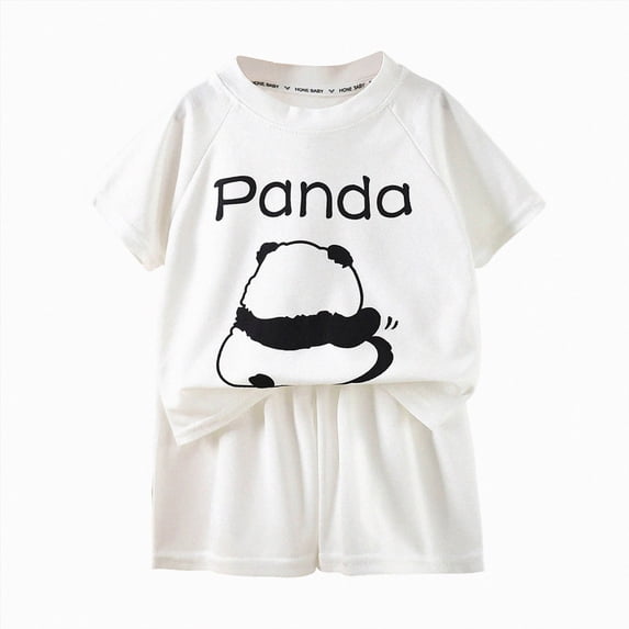kmaduk Kids Clothes, Baby Outfits, Baby Clothes, Summer Girl's Set Round Neck Short Sleeve Shorts Loose Casual Two Piece Set size 2-3 Years