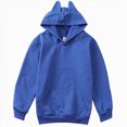 thumbnail image 1 of kmaduk Kids Cotton Hoodies Toddler Fall Pullover Hooded Medium Weight Sweatshirts with Pocket for Boys and Girls (Dark Blue, 14-15 Years), 1 of 7