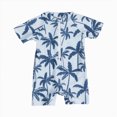 thumbnail image 1 of kmaduk Toddler Baby Boy Rashguard Sunsuit One Piece Swimsuit Shark Pattren Jumpsuit Boys Beach Summer Clothes (Blue, 18-24 Months), 1 of 6