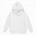 thumbnail image 1 of kmaduk Toddler Boys Girls Hooded Sweatshirt Solid Pullovers Long Sleeve Hoodie Kids Cotton Crewneck Fall Tops 2-6Y Blouse (White, 7-8 Years), 1 of 4