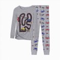 thumbnail image 1 of kmaduk boys 100% Cotton Long Sleeve Top and Pants,2 Piece Pajama Set (Dark Gray, 2-3 Years), 1 of 3