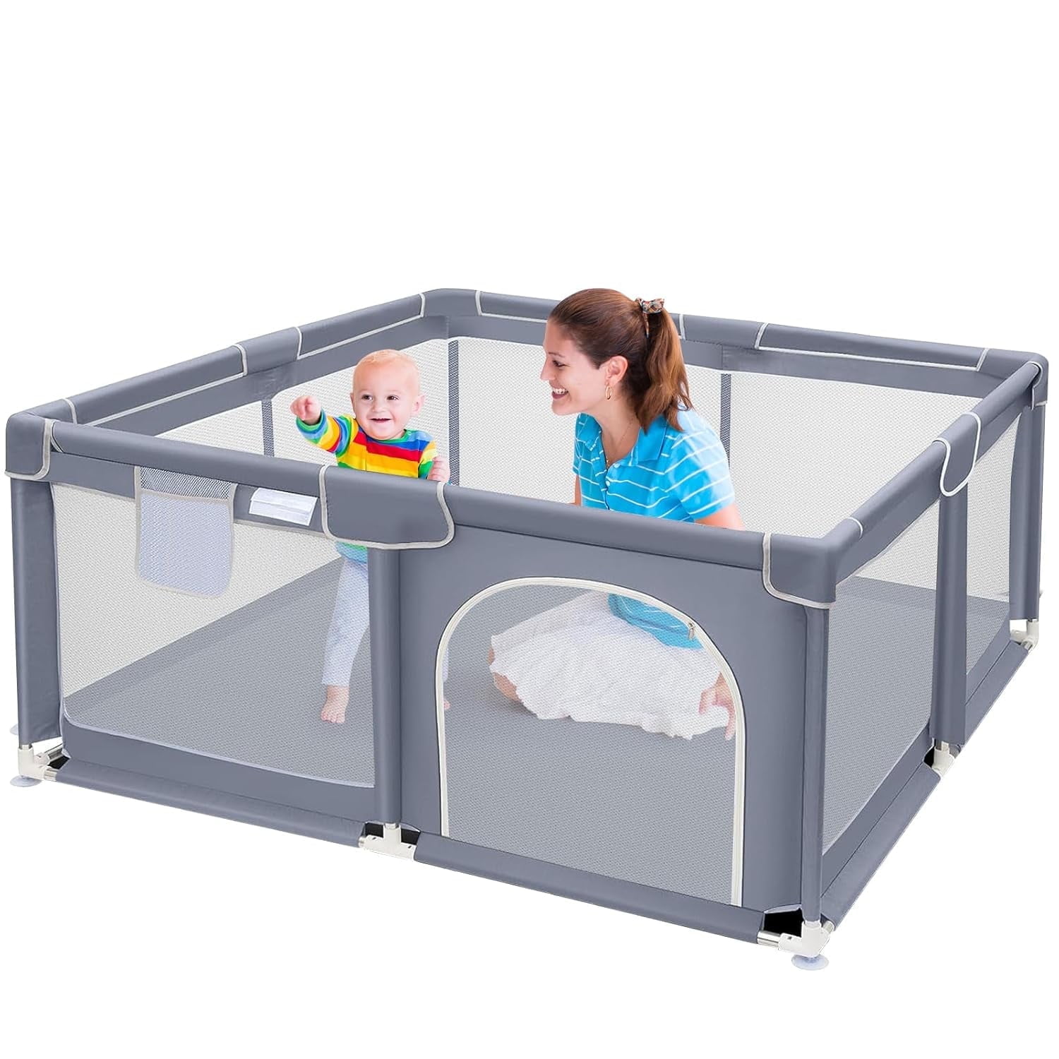 kmaier Baby Play Yards, Large Infant Travel Fence,Sturdy Secure Playpen — free download