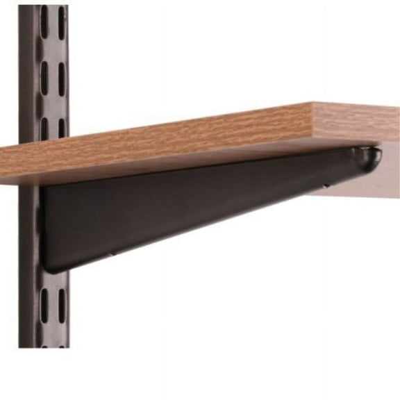 knape & vogt john sterling dual trak adjustable wood shelf bracket, 11-inch, bronze, 0122-11brz