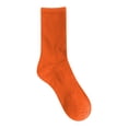 thumbnail image 1 of knitted Crew Socks for Men Thick High Sweat Absorbent Sock Lightweight Casual Gym Athletic Running Socks 1 Pair Orange One Size, 1 of 3