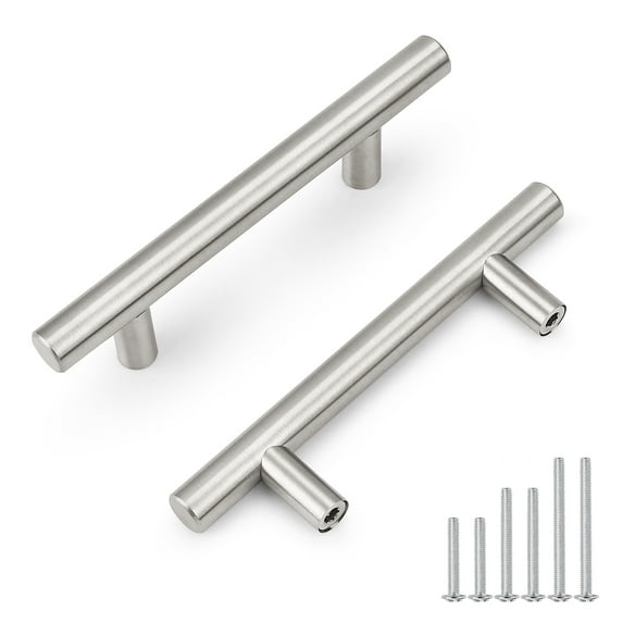 knobelite 1 Pack 76mm(3inch) Hole Centers Stainless Steel Kitchen Cabinet Door Handles and Pulls Cabinet Knobs Length 127mm(5inch) Brushed Nickel
