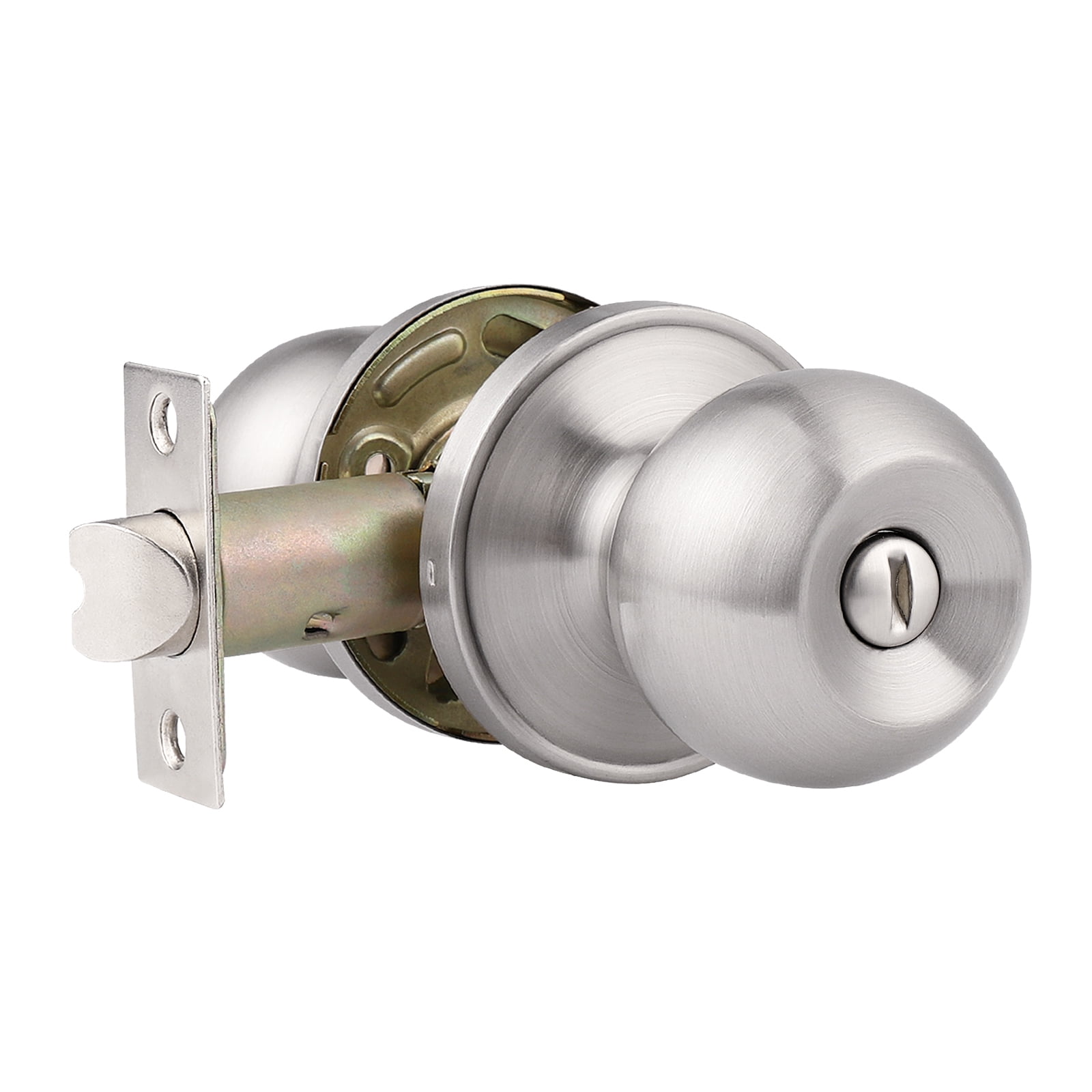 knobelite(1 Pack) Bed/Bath Room Round Door Knob,Privacy Function for ...