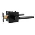thumbnail image 1 of knobelite (1 Pack) Passage Lever Door Handle Lock Non-Locking Keyless Square Lever for Hall and Closet with Matte Black Finish, for Right & Left Side Door Lock, 1 of 7