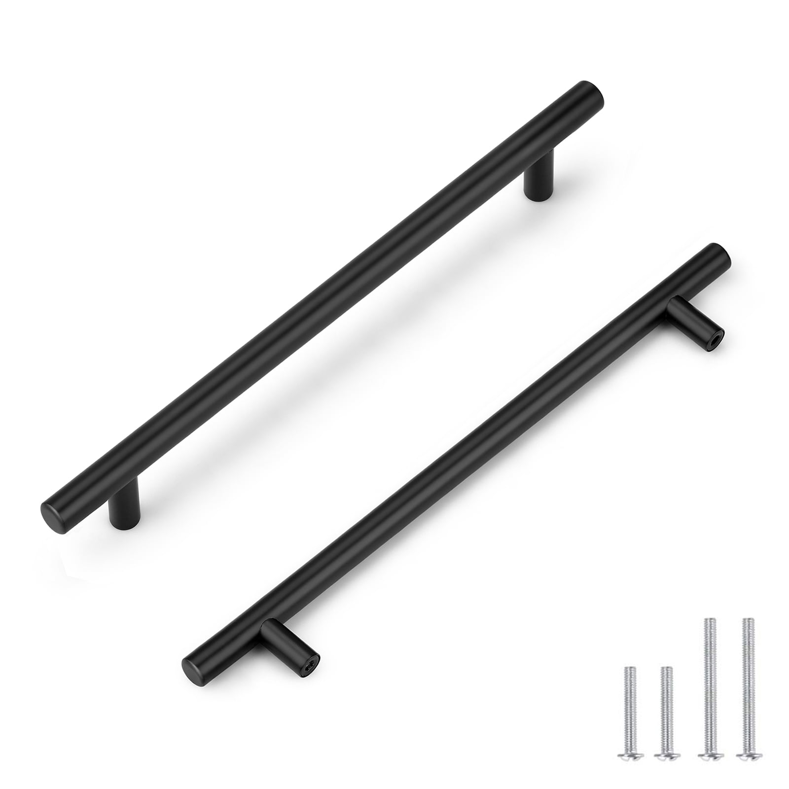 Knobelite 1 Pack Black Cabinet Pulls 4 Inch Stainless Steel Kitchen Cabinet Handles Zinc Alloy Cabinet Pulls T Bar Drawer Pulls For Bathroom