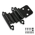 thumbnail image 1 of knobelite 2 Units (1 Pair) 3/8 inch Inset Matte Black Cabinet Hinges, Self Closing Hinges for Kitchen Cabinets/Cupboard/ Furniture Doors, Kitchen Cabinet Door Inset Hinges Black with Screws, 1 of 7