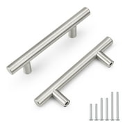 knobelite 30 Pack 76mm(3inch) Hole Centers Stainless Steel Kitchen Cabinet Door Handles and Pulls Cabinet Knobs Length 127mm(5inch) Brushed Nickel
