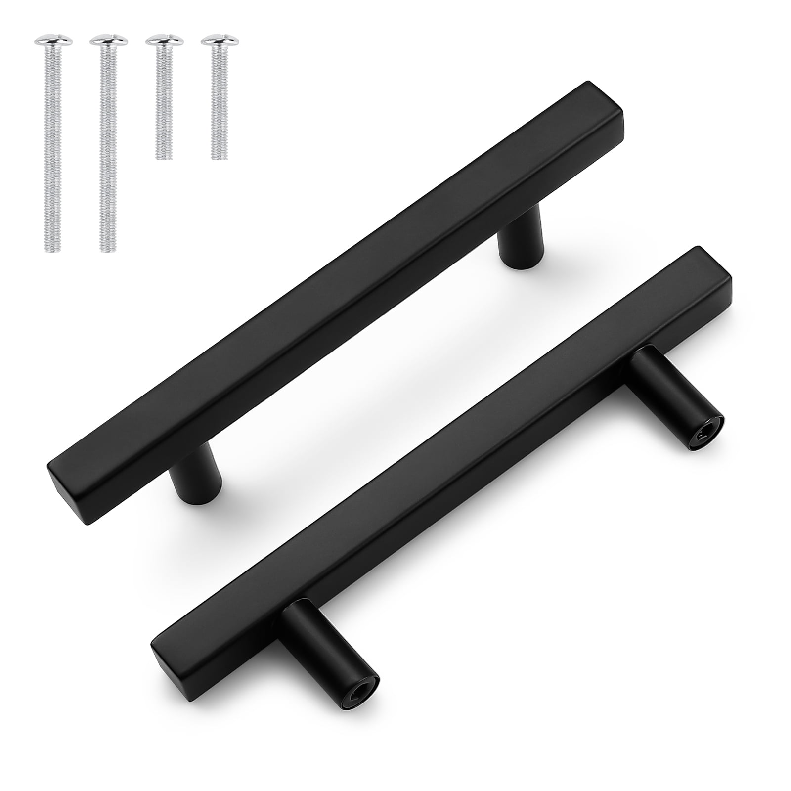 Black Handle Rack knobelite 5 Pack Cabinet Handles Black 3-3/4inch (96mm) Hole Centers ...