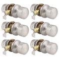 thumbnail image 1 of knobelite 6 Pack Passage Door Knob, Interior Keyless Knob for Closet/Hall Non-Locking Door, Round Design Door Hardware in Satin Nickel, 1 of 3