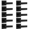 thumbnail image 1 of knobelite [Pack of 10]Door Lever Dummy Lever Door Handle for Closets French Doors,Square Dummy Door Lever,Non-Turning Single Side Pull with Black Finish,Easy Installation Pull Only Lever Set, 1 of 7