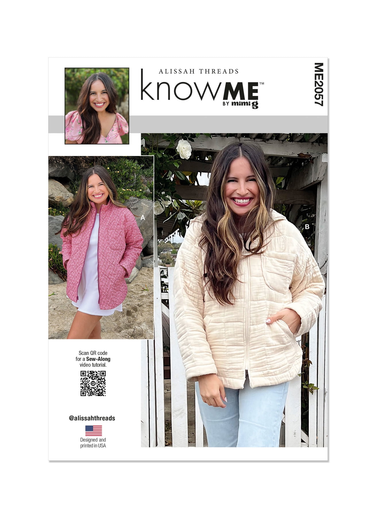 knowME Sewing Pattern 2057 Misses' Jacket with Optional Hood by