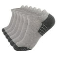 thumbnail image 1 of knqrhpse Ankle Socks Running Socks Men And Women Athletic Running Socks 6 Pairs Breathable Low Cut Sports Socks With Cushioning Ankle Socks Grip Socks Low Cut Socks Gray XL, 1 of 4